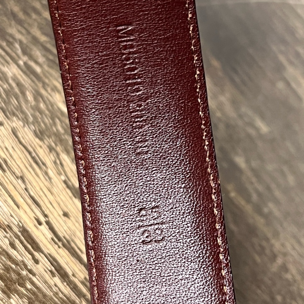 Round tree and York Vintage western  Brown Leather Belt unisex silver hardware - Picture 8 of 11